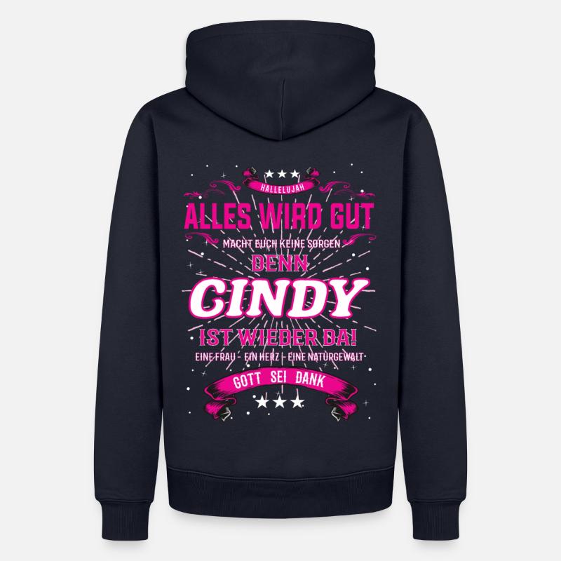 Cindy Design, alles wird gut - Männer Premium Bio Hoodie - Navy