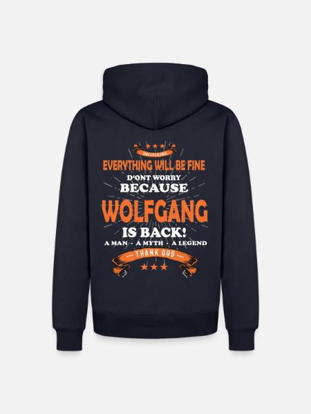 Everything will be fine Wolfgang Is back - Männer Premium Bio Hoodie - Navy
