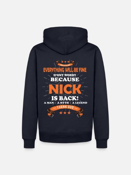 Everything will be fine Nick Is back - Männer Premium Bio Hoodie - Navy