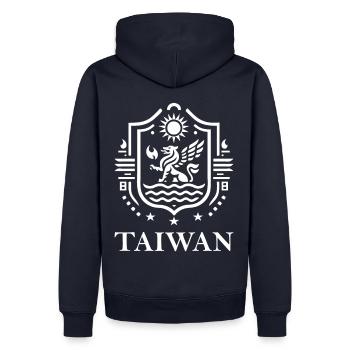 Taiwan Design für den Fan - Männer Premium Bio Hoodie - Navy - Hinten - Nico (187cm)