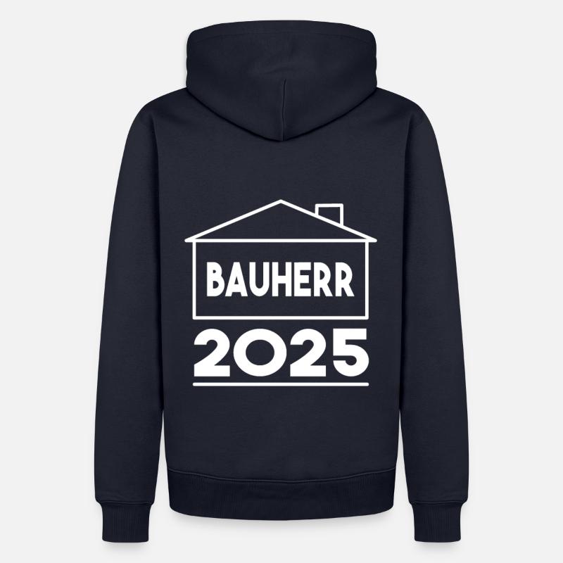 Bauherr 2025 – Vision wird Wirklichkeit - Männer Premium Bio Hoodie - Navy