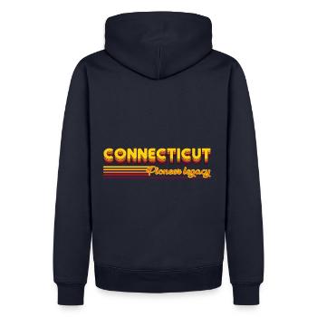 cooles Connecticut USA Bundesstaaten Design - Männer Premium Bio Hoodie - Navy - Hinten - Nico (187cm)