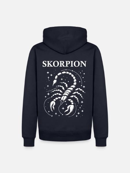 Sternzeichen Skorpion Design - Männer Premium Bio Hoodie - Navy