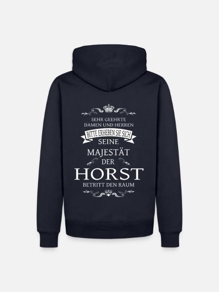 Seine Majestät der Horst betritt den Raum - Männer Premium Bio Hoodie - Navy