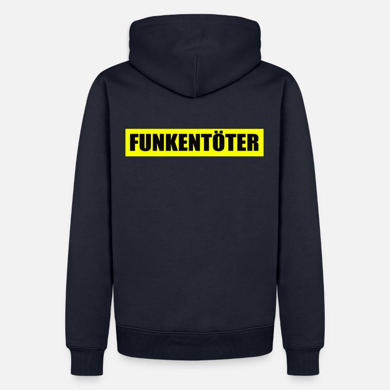 Funkentöter - Feuerwehr - Ehrenamt - Freiwillig - Männer Premium Bio Hoodie - Navy