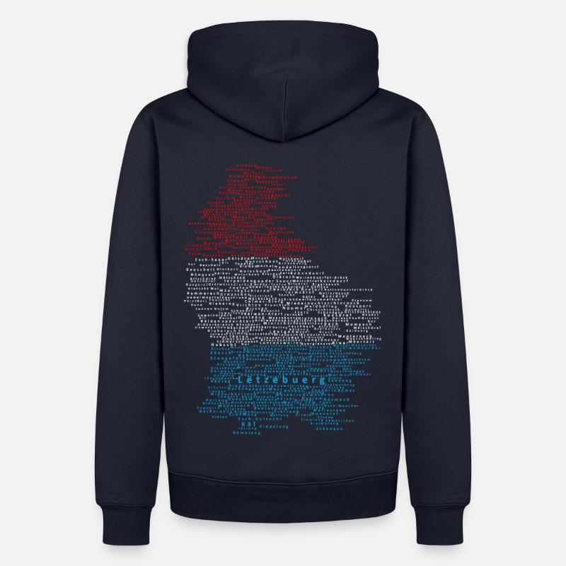 Lux Map Silhouette - Sweat à capuche Premium bio Homme - bleu marine