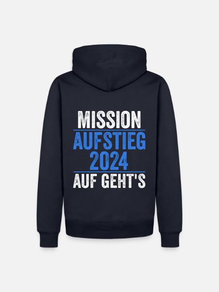 Mission Aufstieg 2024 - Männer Premium Bio Hoodie - Navy