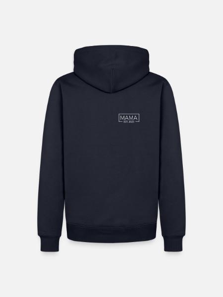 Mama 2025 Logo Werdende Eltern 2025 Mama est. 2025 - Männer Premium Bio Hoodie - Navy