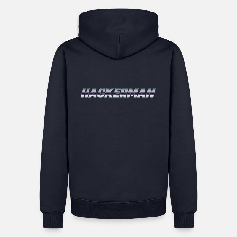 Hackerman Meme Hacking Lustiges Hacker - Männer Premium Bio Hoodie - Navy