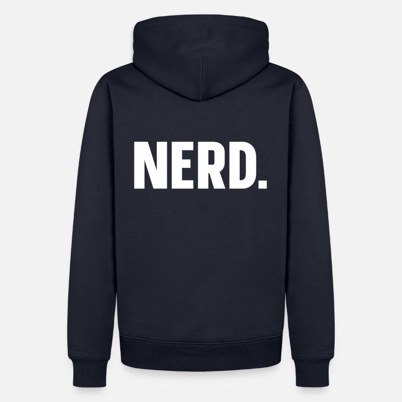 NERD einfach Nerd - Männer Premium Bio Hoodie - Navy