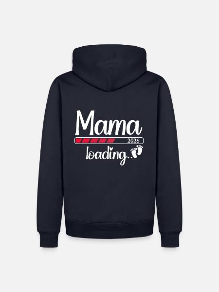 Mama 2026 Loading Werdende Mama 2026 - Männer Premium Bio Hoodie - Navy