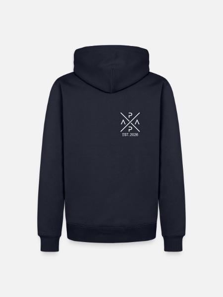 Papa 2026 Papi seit 2026 Papa est 2026 - Männer Premium Bio Hoodie - Navy