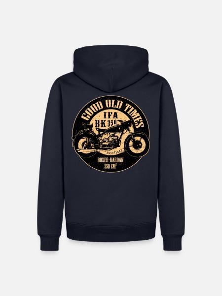 Bon vieux temps - Sweat à capuche Premium bio Homme - bleu marine