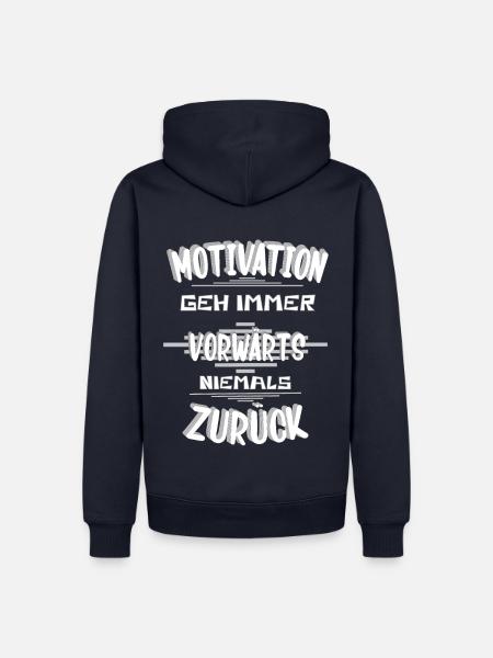 Motivation geh Vorwärts - Männer Premium Bio Hoodie - Navy
