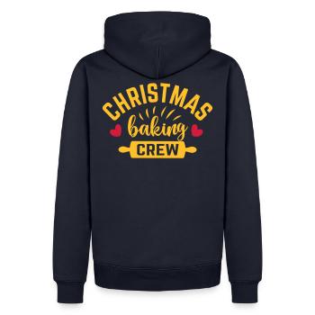 Biscuits de la famille Christmas Baking Crew Team - Sweat à capuche Premium bio Homme - bleu marine - Dos - Nico (187cm)
