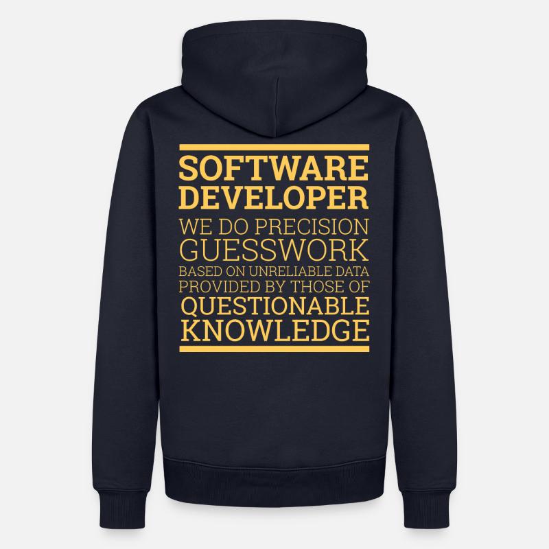 "Software Developer" | Programmierer - Männer Premium Bio Hoodie - Navy