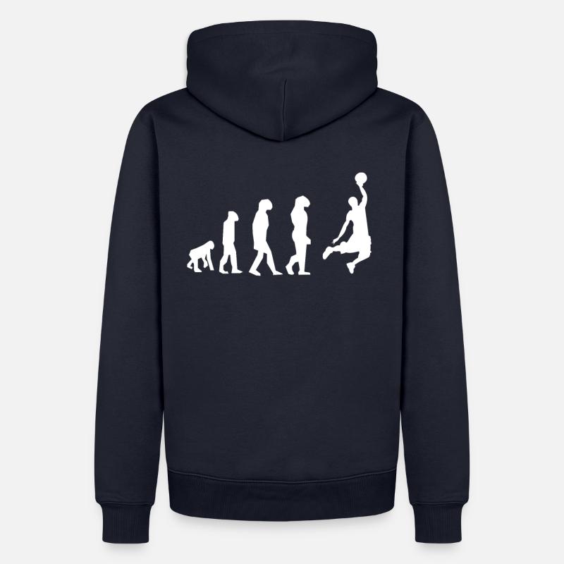 Basketball Evolution Sport Geschenkidee - Männer Premium Bio Hoodie - Navy