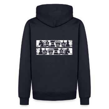 Vintage Vintage Chess Gift Cadeau d'échecs - Sweat à capuche Premium bio Homme - bleu marine - Dos - Nico (187cm)