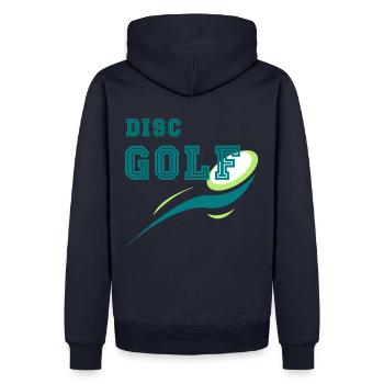 Disc Golf Discgolf Frisbee Geschenk Cadeau - Sweat à capuche Premium bio Homme - bleu marine - Dos - Nico (187cm)