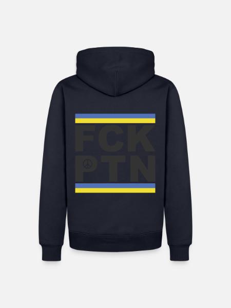 Frieden für die Ukraine (FCK-PTN-Edition) - Männer Premium Bio Hoodie - Navy