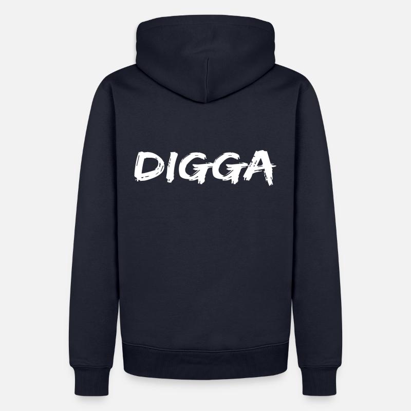Conception de Digga - Sweat à capuche Premium bio Homme - bleu marine