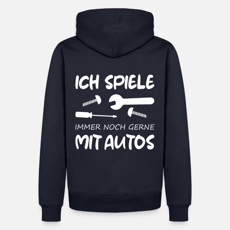 Schrauber Spruch - Auto - Männer Premium Bio Hoodie - Navy