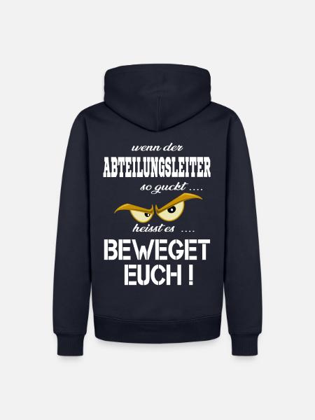 Wenn der Abteilungsleiter böse guckt T-Shirt - Männer Premium Bio Hoodie - Navy