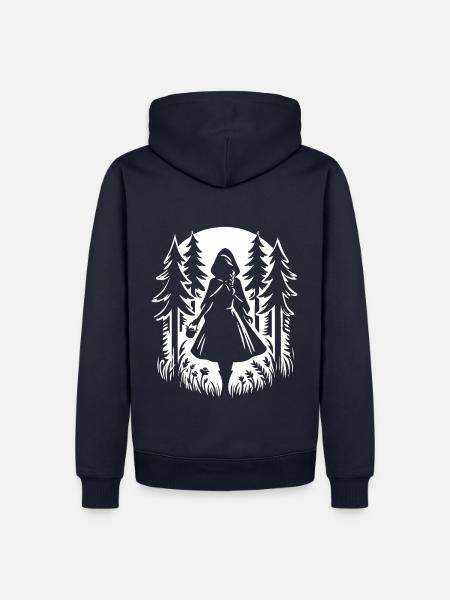 Cooles Rotkäppchen Design – Mutig & zeitlos - Männer Premium Bio Hoodie - Navy