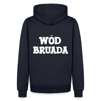 Wöd Bruada Österreich toller Bruder Österreich - Männer Premium Bio Hoodie - Navy - Hinten - Nico (187cm)