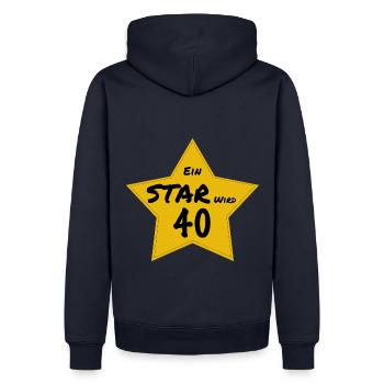 Ein Star wird 40 Jahre alt - Männer Premium Bio Hoodie - Navy - Hinten - Nico (187cm)