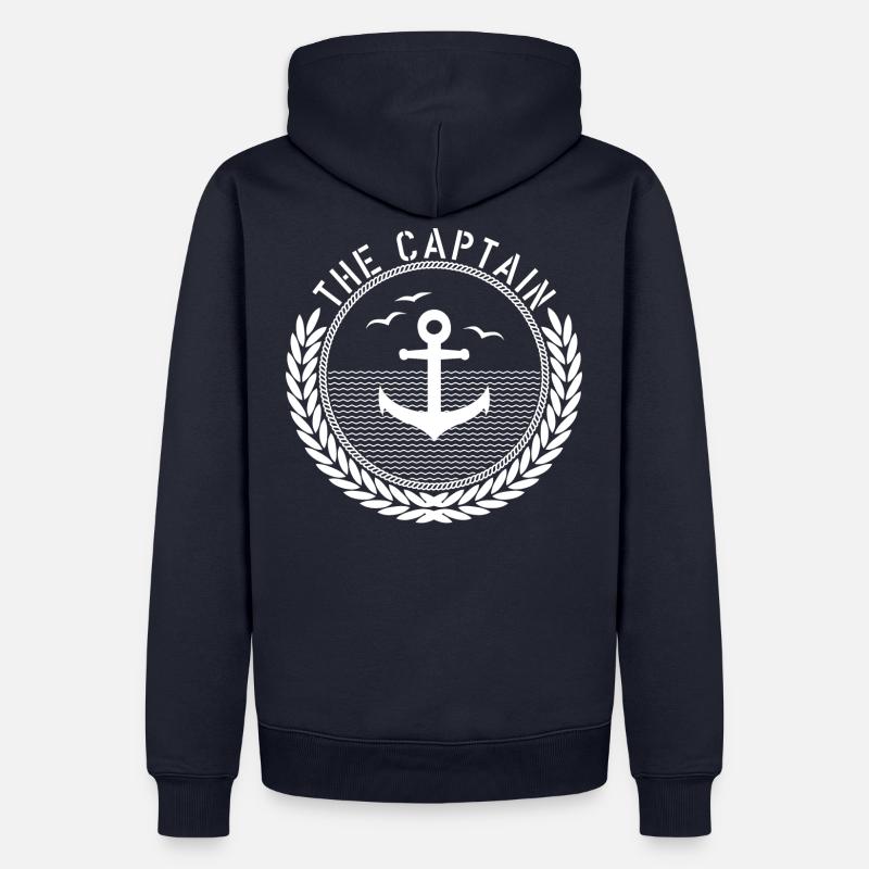 The Captain - Anchor - Männer Premium Bio Hoodie - Navy