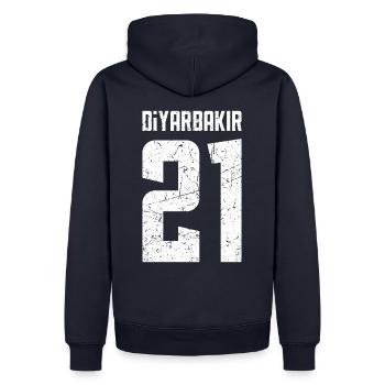 Diyarbakir 21 Türkei Turkiye Geschenk Urlaub Kurde - Männer Premium Bio Hoodie - Navy - Hinten - Nico (187cm)
