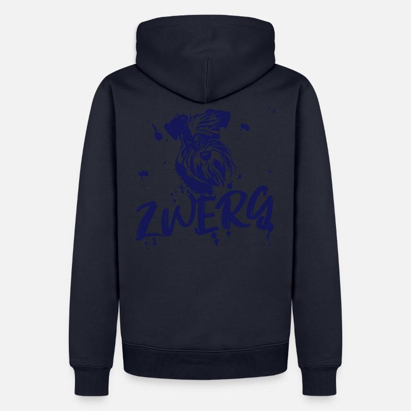 Zwergschnauzer / Schnauzer - Comic Design Geschenk - Männer Premium Bio Hoodie - Navy