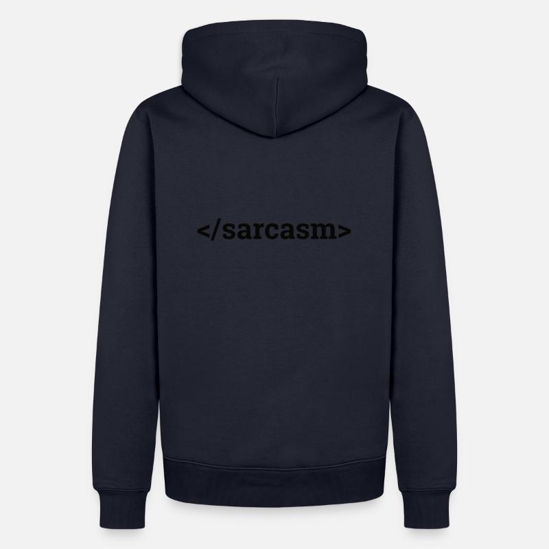 "Sarcasm | Informatik" - Männer Premium Bio Hoodie - Navy
