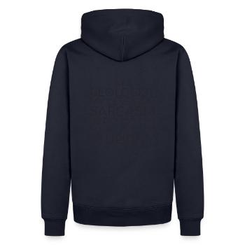 "Geologist Sarcasm | Geologie" - Männer Premium Bio Hoodie - Navy - Hinten - Nico (187cm)