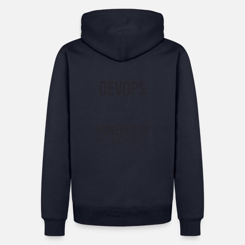 DevOps Coffee | Software Development" - Men’s Premium Organic Hoodie - navy