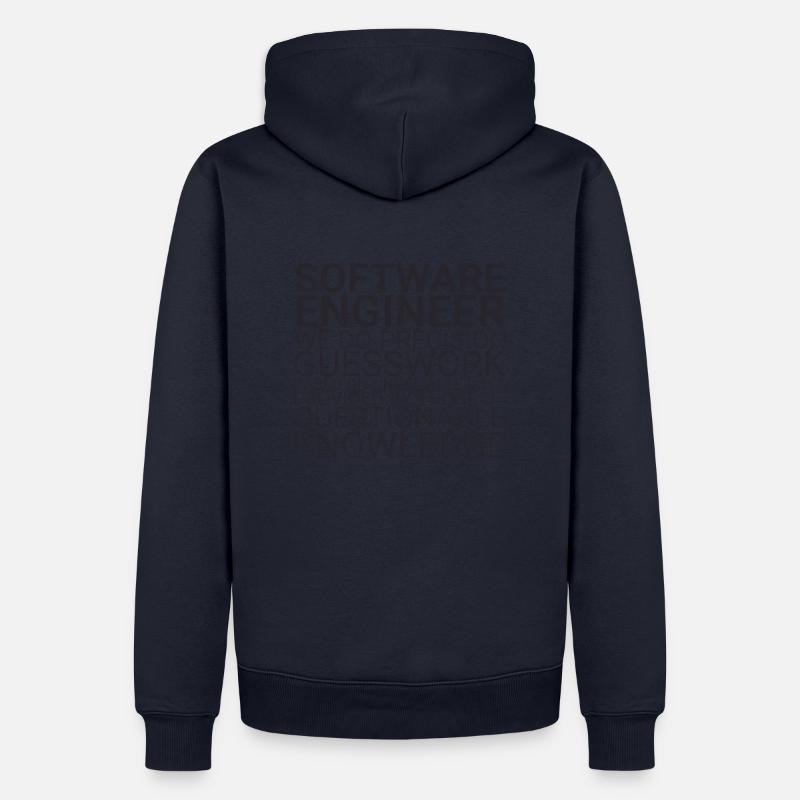 "Software Engineer Guesswork | Programming" - Männer Premium Bio Hoodie - Navy