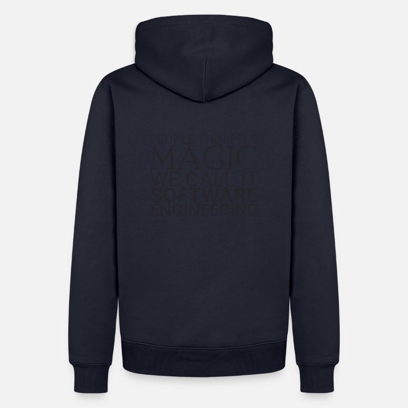 "Software Engineer Magic | Programming" - Men’s Premium Organic Hoodie - navy