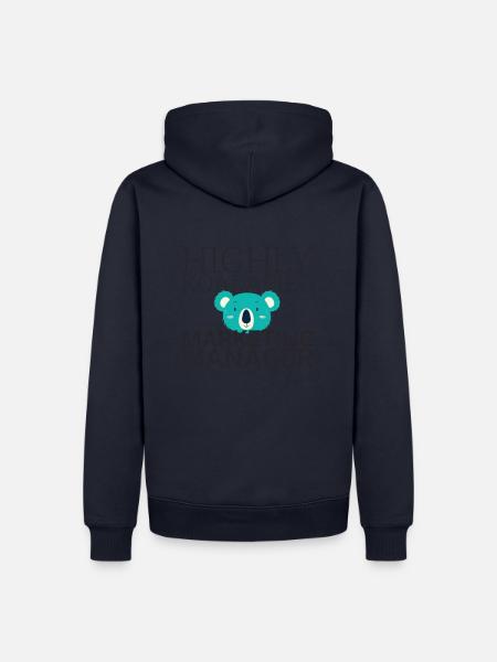 "Marketing Manager Koalafied | Marketing" - Männer Premium Bio Hoodie - Navy