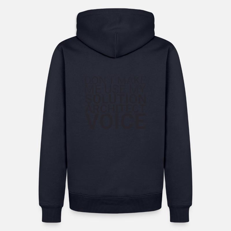 "Solution Architect Voice | Solution Architecture" - Men’s Premium Organic Hoodie - navy