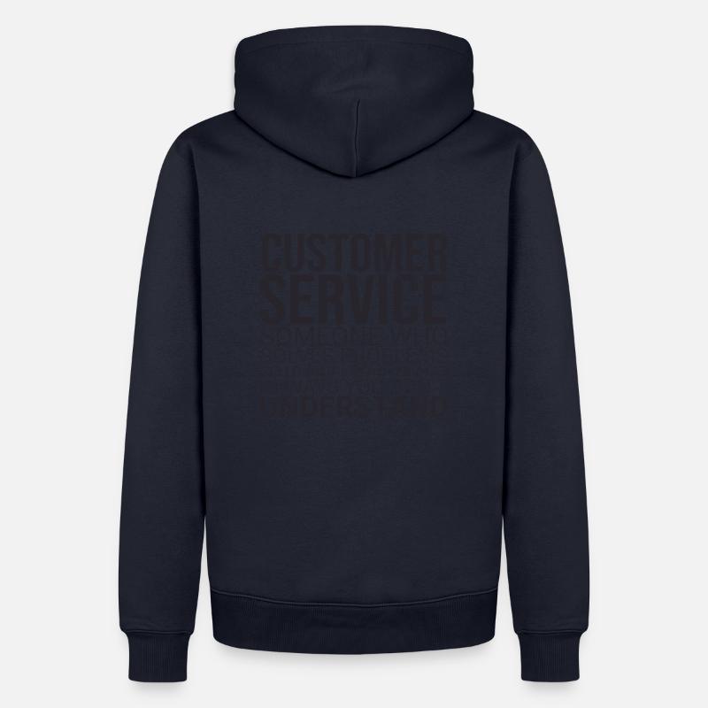 "Customer Service Problem | Service-Management" - Männer Premium Bio Hoodie - Navy