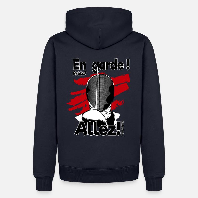 Fäktning - Fäktning En garde! Prets? Allez! - Ekologisk premiumluvtröja herr - marinblå