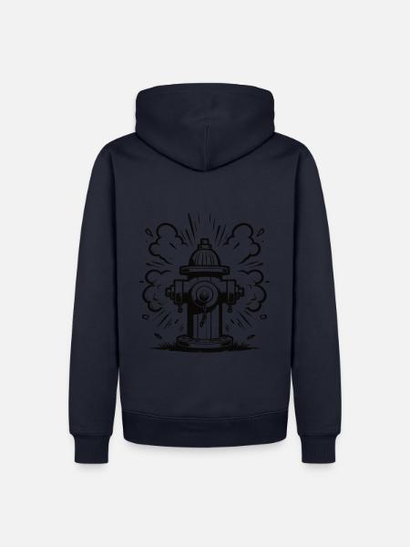 Retro Hydrant – Klassischer Hydranten Design - Männer Premium Bio Hoodie - Navy