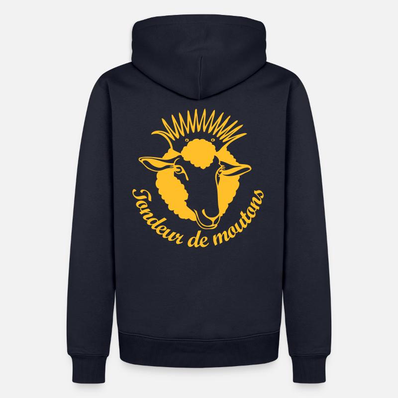 White queen sheep man - Sweat à capuche Premium bio Homme - bleu marine