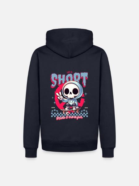 Life is short Make it more fun - Männer Premium Bio Hoodie - Navy