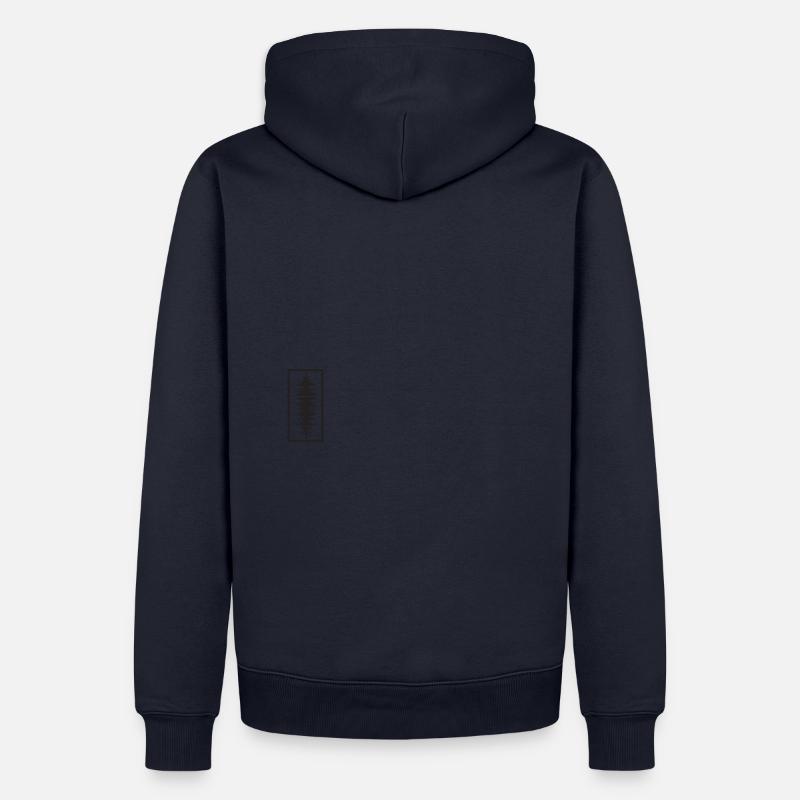 Fréquence - Sweat à capuche Premium bio Homme - bleu marine