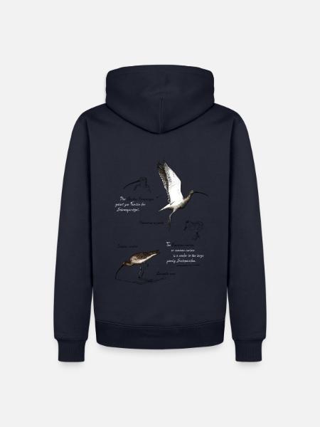 Brachvogel Zeichnung 1 - Männer Premium Bio Hoodie - Navy