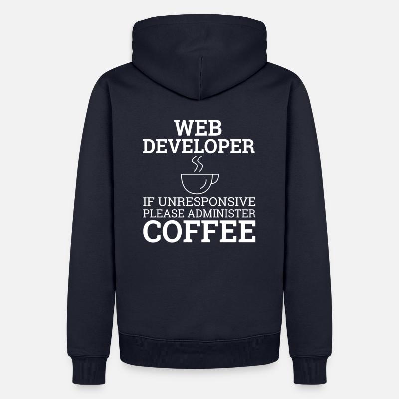 "Web Developer Coffee | Webentwickler" - Männer Premium Bio Hoodie - Navy