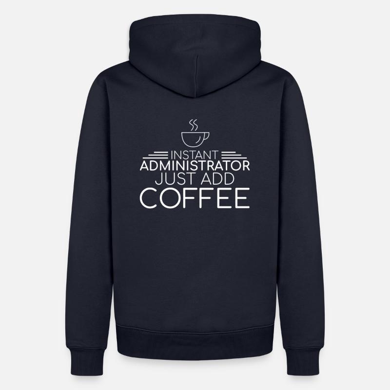 "Admin Coffee | Admin" - Männer Premium Bio Hoodie - Navy