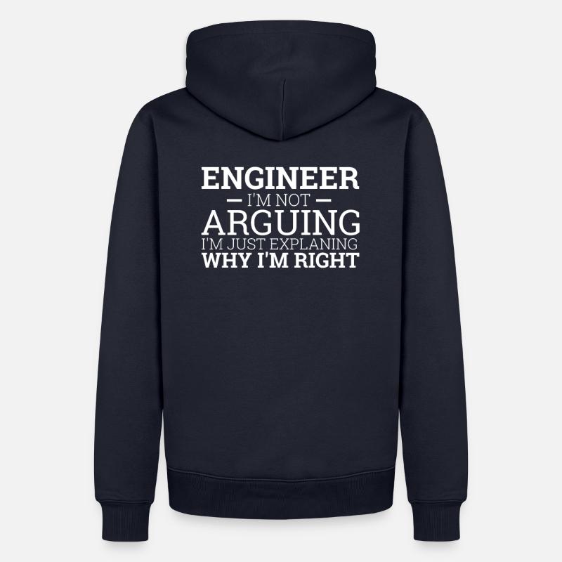"Engineer Arguing | Engineer" - Men’s Premium Organic Hoodie - navy